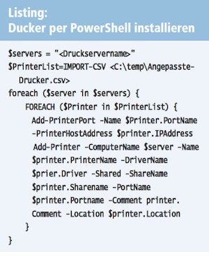 Listing: Ducker per PowerShell installieren