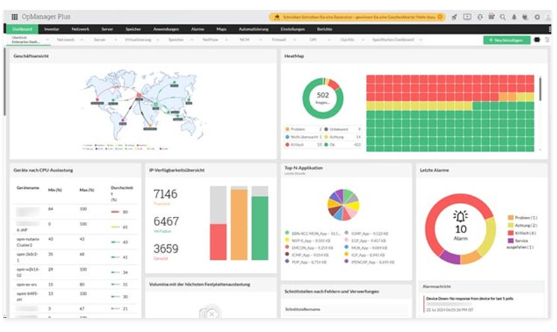 ManageEngine OpManager Plus Plattform