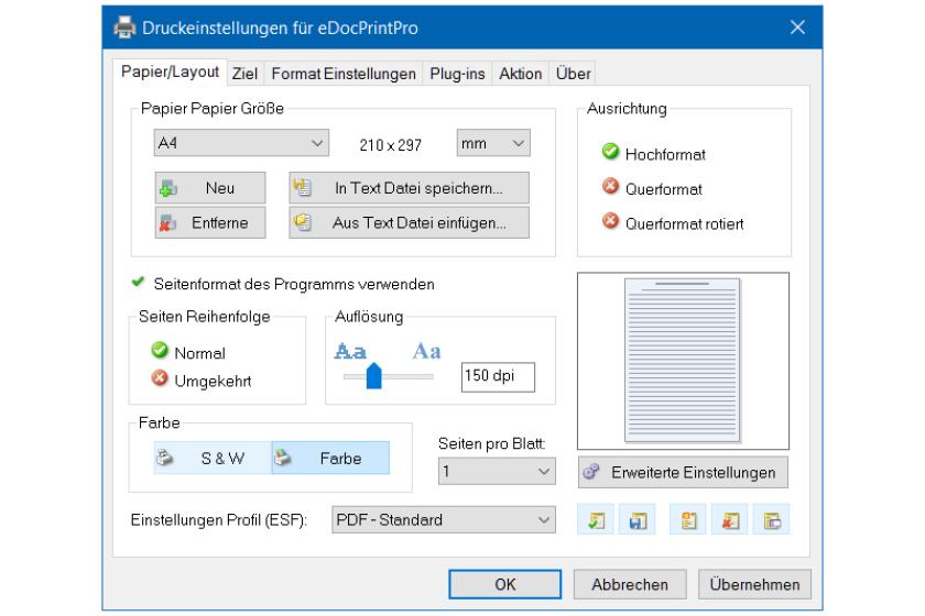 Das kostenlose eDocPrintPro zeigt sich vielseitiger, als die Windows-Bordmittel für das Erstellen von PDFs.