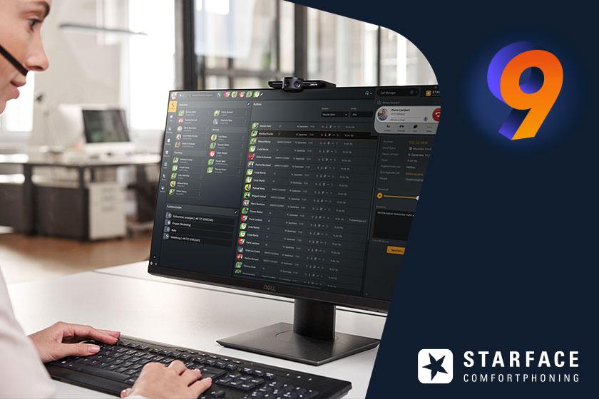 Management-Plattform von Starface 9 auf einem Desktop