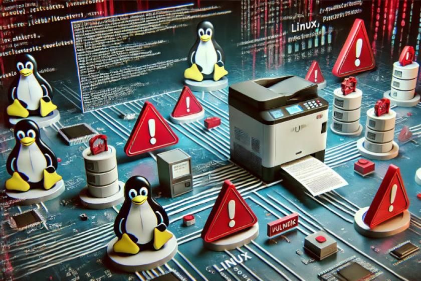 Linux-Systeme sind derzeit von einer Schwachstelle in CUPS betroffen, die potenziell zur Remote Code Execution führen kann. (Quelle: DALL-E)