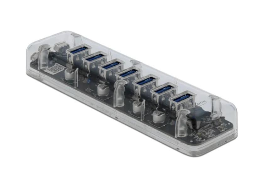 Der transparente USB-Hub ist ein praktischer Hingucker. (Quelle: alternate.de)