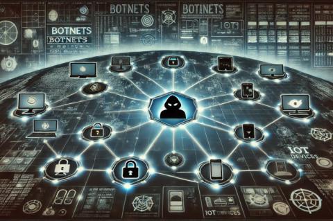 Botnets stellen eine Bedrohung für Heim- wie Unternehmensnetze dar und der zugehörige Markt floriert. (Quelle: DALL-E)