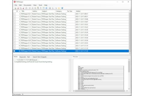 Das freie "PDFKeeper" erlaubt das schnelle Finden von PDF-Dokumenten in einer Datenbank.