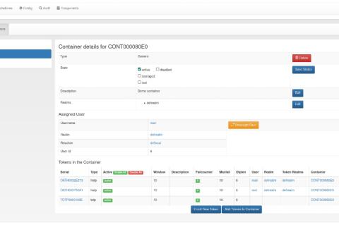 Die Organisation von Token in Containern soll in privacyIDEA 3.10 eine benutzerfreundliche und übersichtliche Verwaltung der Token für Admins und Nutzer erlauben.